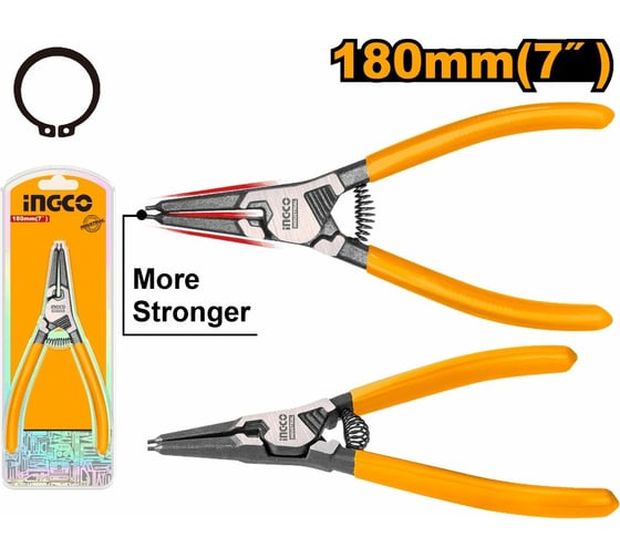 Съемник стопорных колец INGCO 180 мм прямые внешние INDUSTRIAL HCCP261801