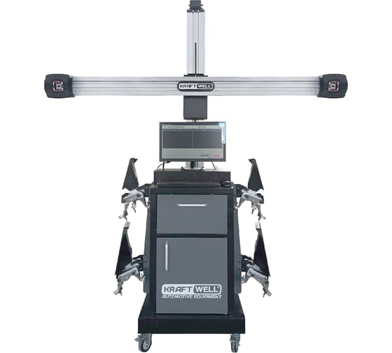 Стенд сход-развал KraftWell 3D с кабинетом и алюминиевой стойкой с лифтом, ПК в комплекте KRW3DWA-III 1