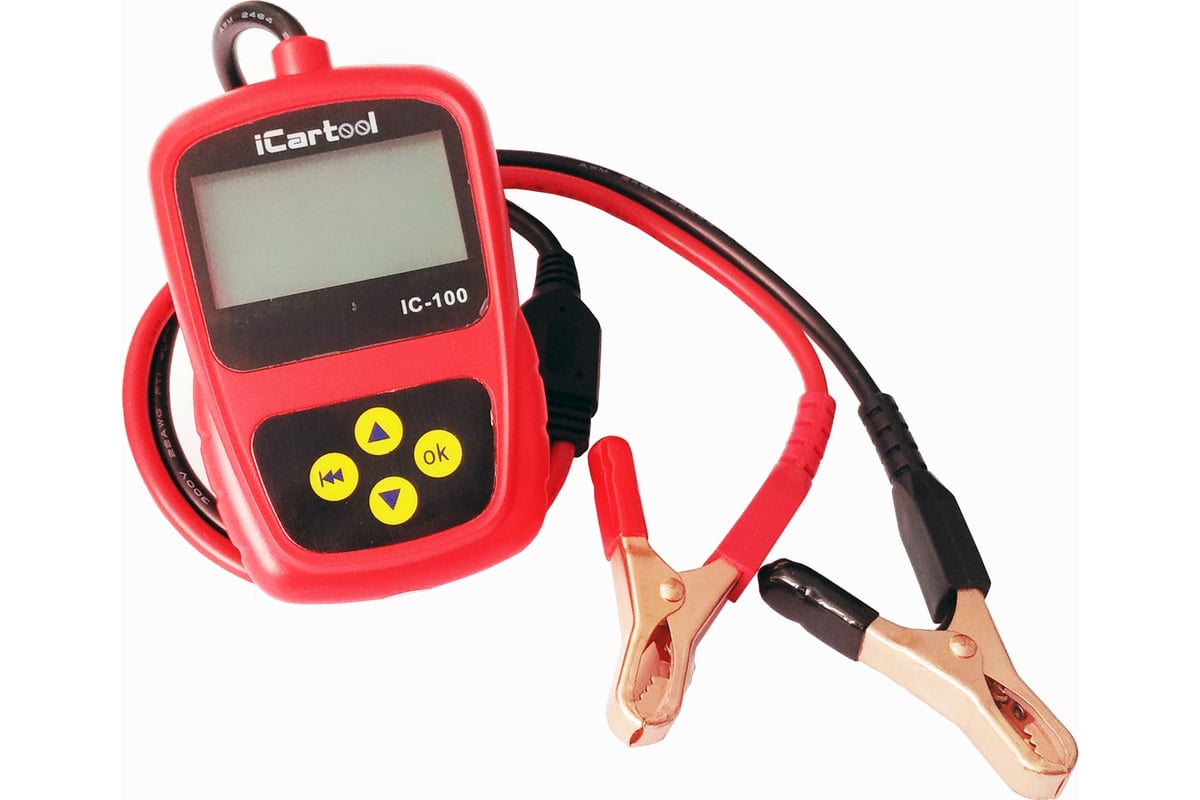 Тестер аккумуляторных батарей iCartool IC-100, АКБ 12В, до 800А, тест ...