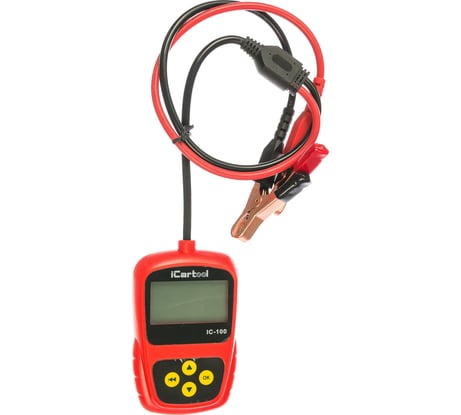 Тестер аккумуляторных батарей iCartool IC-100, АКБ 12В, до 800А, тест системы пуска и зарядки, вольтметр