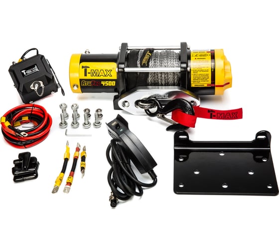 Электрическая лебедка с синтетическим тросом T-Max ATW PRO 4500 W0372