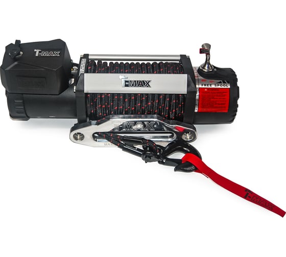 Электрическая лебедка с синтетическим тросом T-Max HEW-9500 X Power 12В W1341