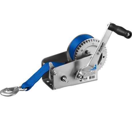 Профессионал ручная барабанная, ленточная лебедка ЗУБР 0,9 т, 10 м 43115-0.9