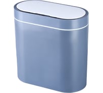 Ведро для мусора Foodatlas сенсорное, овал, 8 л (серый) JAH-6711, ЦБ000000319