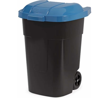 Бак ЗПИ «Альтернатива» для мусора 65л на колесах черно-синий М4664