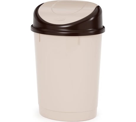 Контейнер для мусора ЗПИ «Альтернатива» 12л овальный бежевый М1549