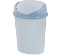 Контейнер для мусора ЗПИ «Альтернатива» 8л овальный голубой М1377