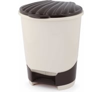 Ведро для мусора ЗПИ «Альтернатива» 10 л, с педалью, слоновая кость М7993