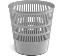 Корзина для бумаг сетчатая пластиковая ErichKrause Классика, 12л, серый 55939