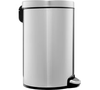Корзина для мусора с педалью Merida металлическая, напольная, с микролифтом, матовая, 12 л KIM414