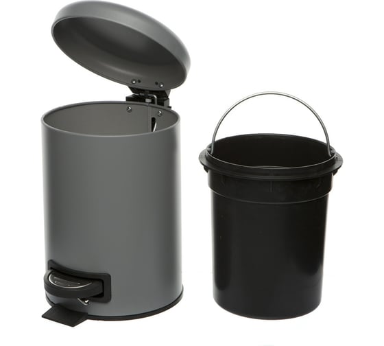 Ведро для мусора NAVAKO Pavo 3 л, grey 11532