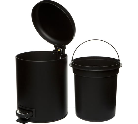 Ведро для мусора NAVAKO Pavo 5 л, black 11539