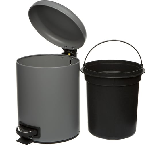 Ведро для мусора NAVAKO Pavo 5 л, grey 11537