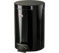 Ведро-контейнер LAIMA для мусора с педалью,12 л, черное, , 602850
