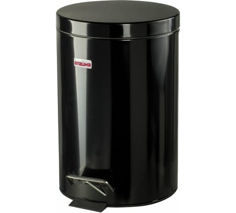 Ведро-контейнер LAIMA для мусора с педалью,12 л, черное, , 602850