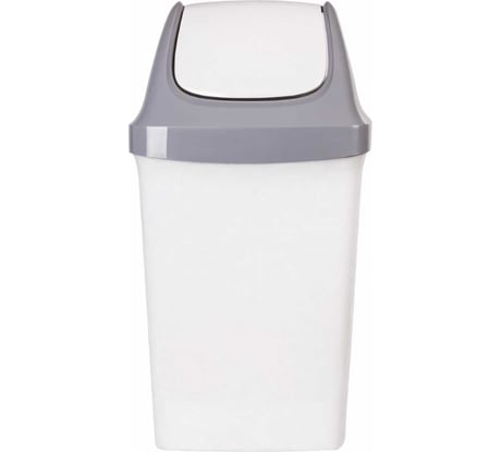 Ведро-контейнер с крышкой для мусора IDEA 50л, Свинг 74х40х35 см, серое М2464 600160