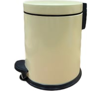 Урна с педалью PRIMANOVA 3 л, металл/матовый крем, высота 24 см, диаметр 18,5 см D-20808
