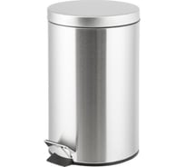 Мусорное ведро с педалью ООО Комус 12 л, матовое, нержавеющая сталь 1852321