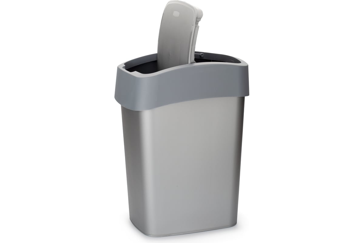 Контейнер для мусора CURVER FLIP BIN 25 л, графит 186157 выгодная