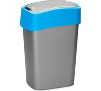 Контейнер для мусора CURVER FLIP BIN 10 л, голубой 02170-734-00