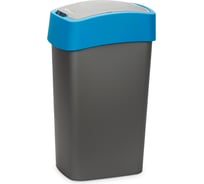 Контейнер для мусора CURVER FLIP BIN 50 л, голубой 217818