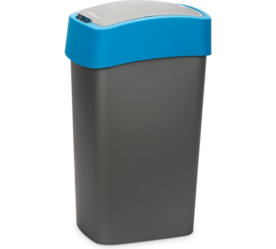 Контейнер для мусора CURVER FLIP BIN 50 л, голубой 217818