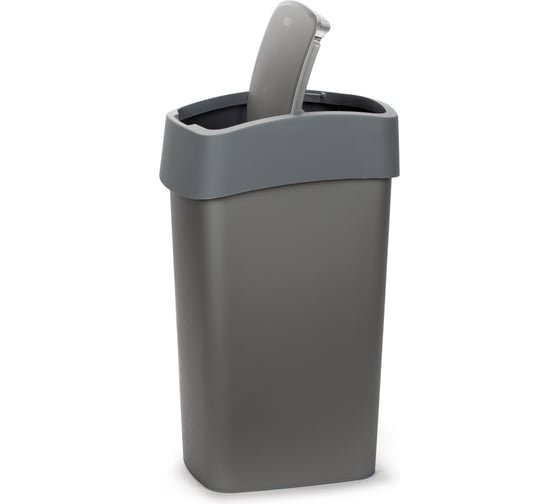 Контейнер для мусора CURVER FLIP BIN 50 л, графит 186181