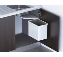 Ведро для мусора ALVEUS ALBIO навесное, прямоугольное, белое, пластик, 16 л 227986