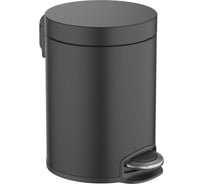 Корзина для мусора с педалью Aquatek 5л, матовый черный AQ4991MB 00000135732