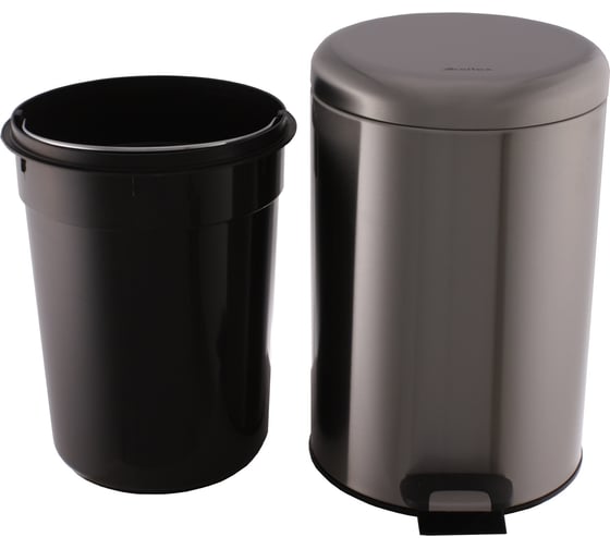 Урна с микролифтом Ksitex BGR-12M хром, матовая 33286