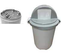 Бак на колесах Элластик-Пласт 105л, с крышкой-клавишей, серый, ЭП 407691