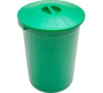 Пластиковый бак с крышкой Элластик-Пласт, 50л. зеленый, ЭП 097594