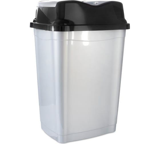 Ведро для мусора HOBBY LIFE WHIRPOOL серое 50 л HL011505