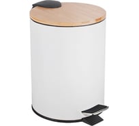 Мусорный контейнер Zalger Bambo, белый, 3 л R052-03white