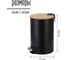 Ведро для мусора Homium Bin, с педалью, цвет черный HS-PBR003BL5 8