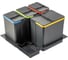 Комплект ведер GTV AxiSpace для модуля 600 мм 1x15L+3x7L антрацит PB-AS-600-1x15L-3X7L 1