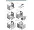 Комплект ведер GTV AxiSpace для модуля 600 мм 1x15L+3x7L антрацит PB-AS-600-1x15L-3X7L 5