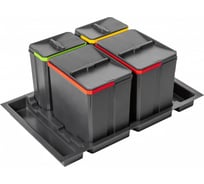 Комплект ведер GTV AxiSpace для модуля 800 мм 2x15L+2x7L антрацит PB-AS-800-2x15L-2X7L
