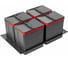 Комплект ведер GTV AxiSpace для модуля 900 мм 4x15L антрацит PB-AS-900-4x15L 1
