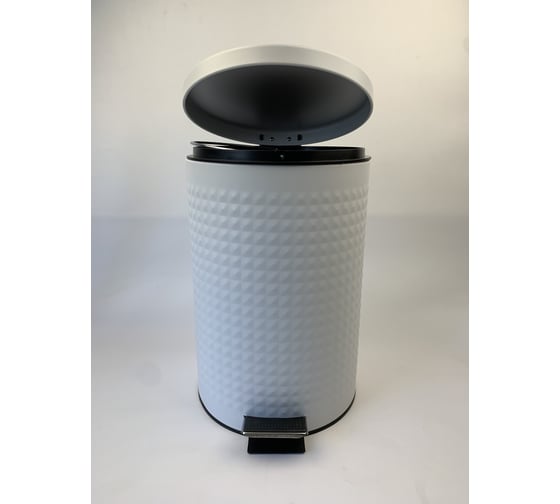 Ведро для мусора Homium Bin, с педалью, цвет белый HS-PBR023WH12