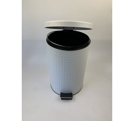 Ведро для мусора Homium Bin, с педалью, цвет белый HS-PBR023WH12