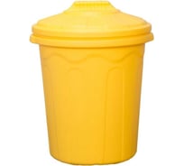 Бак-бочка Дигрус 80 л хозяйственная, с крышкой, желтый ББ-80-Ж/Д