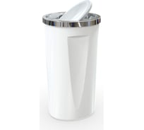 Урна PRIMANOVA Lima 35 л, с вращ. крышкой, 30x56 см, пластик, белый M-E76-01