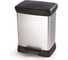 Контейнер для мусора с педалью CURVER DECO BIN 30 л, черный/серебристый 02164-582-00 1