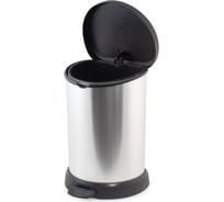Контейнер для мусора CURVER DECO BIN 20 л, черный/серебристый 02120-582-03