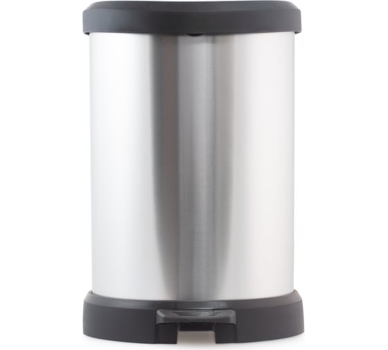 Контейнер для мусора CURVER DECO BIN 20 л, черный/серебристый 02120-582-03