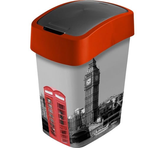 Контейнер для мусора CURVER DECO FLIP BINS London 02171-L11