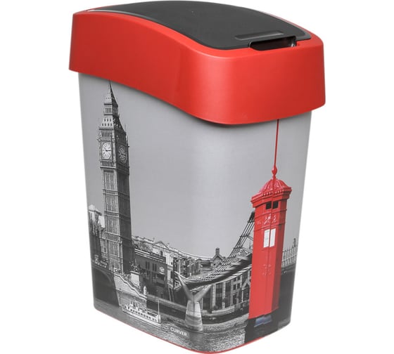Контейнер для мусора CURVER DECO FLIP BINS London 02171-L11