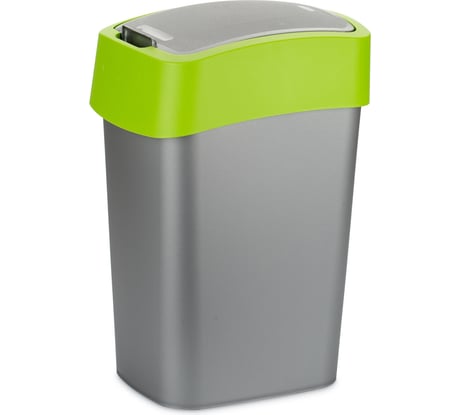 Контейнер для мусора CURVER FLIP BIN 10л, зеленый 190172