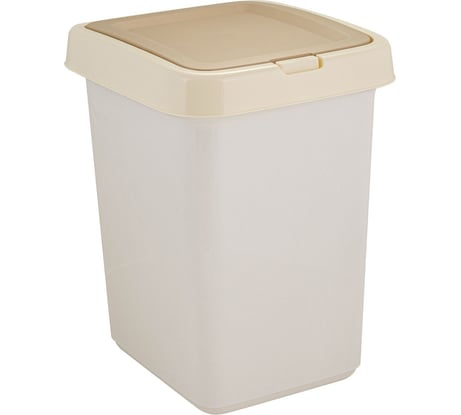 Контейнер для мусора с крышкой Push to Open Spin&Clean Квадра 25л кофейный SV4143КФ 220189